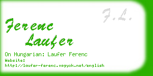 ferenc laufer business card